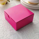 100 Pack | 4inch x 4inch x 2inch Fuchsia Cake Cupcake Party Favor Gift Boxes, DIY