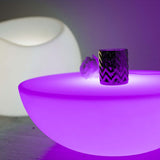 23.5inch Cordless LED Rechargeable Round Table, Light Up Furniture