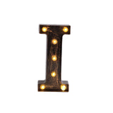 Antique Black Industrial Style LED Marquee Alphabet Letter Sign, 9inch Light Up Letter#whtbkgd