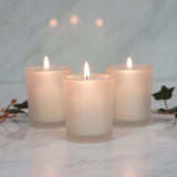 12 Pack | 2.5inch Frosted Glass Votive Candle Holder Set Tealight Holders