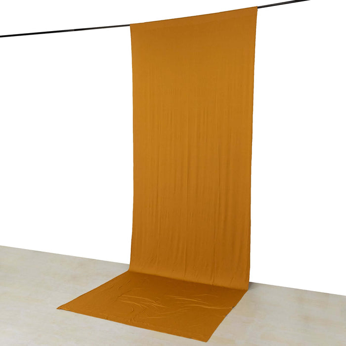 Gold 4-Way Stretch Spandex Photography Backdrop Curtain with Rod Pockets, Drapery Panel