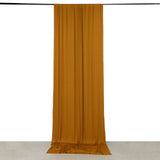 Gold 4-Way Stretch Spandex Photography Backdrop Curtain with Rod Pockets, Drapery Panel