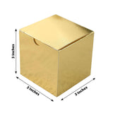 100 Pack | 3inch Easy DIY Gold Party Or Shower Favor Candy Gift Boxes