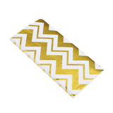 20 Pack | 3 Ply Metallic Gold Chevron Paper Dinner Napkins | Wedding Cocktail Napkins