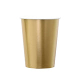 24 Pack | Metallic Gold 9oz Paper Cups, Disposable Party Cup Tableware All Purpose#whtbkgd