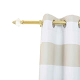 42-126inch Adjustable Metal Curtain Rod Set, Gold, Acrylic Designer Finials