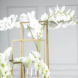 Set of 4 | Matte Gold Metal Frame Flower Stand, Wedding Column Centerpieces - 16/24/32/40