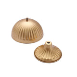 2 Pack | 4inch Gold Metal Ribbed Bowl Style Flower Table Pedestal Vase, Antique Mini Compote Vase