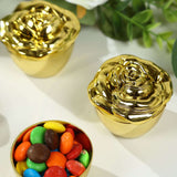 20 Pack Gold Vintage Rose Plastic Favor Boxes With Lids, Small Trinket Jewelry Keepsake