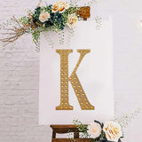 8inch Gold Decorative Rhinestone Alphabet Letter Stickers DIY Crafts - K