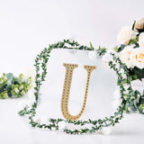 8inch Gold Decorative Rhinestone Alphabet Letter Stickers DIY Crafts - U