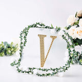 8inch Gold Decorative Rhinestone Alphabet Letter Stickers DIY Crafts - V