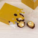 20 Pack Gold Glitter Princess Crown Candy Treat Boxes, Paper Favor Party Decoration - 3.5x2x5inch