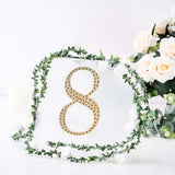 8inch Gold Decorative Rhinestone Number Stickers DIY Crafts - 8