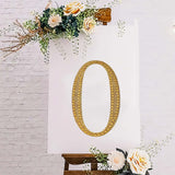 8 Inch | Gold Decorative Rhinestone Number Stickers DIY Crafts - 0