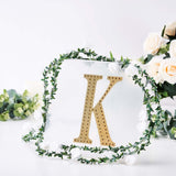 8inch Gold Decorative Rhinestone Alphabet Letter Stickers DIY Crafts - K