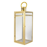 22inch Gold Vintage Top Stainless Steel Candle Lantern Centerpiece Outdoor Metal Patio Lantern