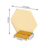 5 Pack | 5inch Gold Acrylic Hexagon Wedding Table Sign Holders, Number Stands