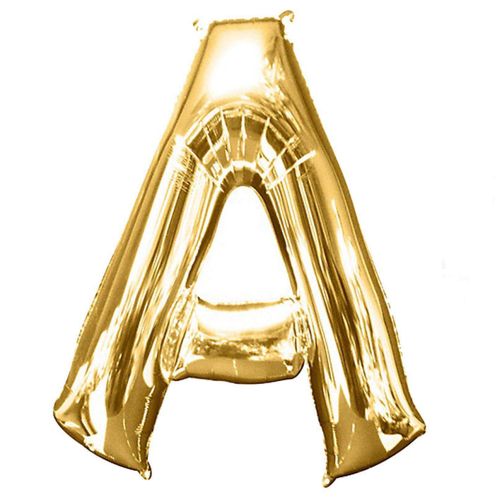 Gold foil letter A balloon #whtbkgd