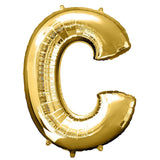 40inch Shiny Metallic Gold Mylar Foil Helium/Air Number and Letter Balloons