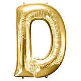 40inch Shiny Metallic Gold Mylar Foil Helium/Air Number and Letter Balloons