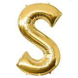 40inch Shiny Metallic Gold Mylar Foil Helium/Air Number and Letter Balloons