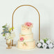 35" Gold Metal Chiara Arch Wedding Cake Display Stand with Rounded Top, Flower Balloon Frame