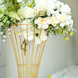 36inch Tall Gold Metal Wire Hourglass Flower Frame Stand