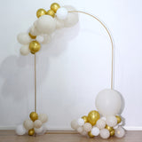 8ft Gold Metal Wedding Arch Chiara Backdrop Stand Floral Display Frame With Round Top