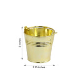 12 Pack | Gold Pail Bucket Party Favor Candy Gift Boxes | Mini Planter