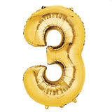 40inch Shiny Metallic Gold Mylar Foil Helium/Air Number and Letter Balloons