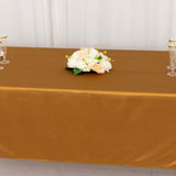 60"x102" Shimmer Gold Premium Scuba Rectangle Tablecloth, Wrinkle Free Polyester Tablecloth