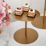 Set of 3 | Gold Metal Round Pedestal Cupcake Dessert Stands