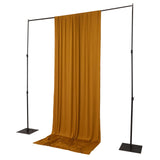 Gold 4-Way Stretch Spandex Photography Backdrop Curtain with Rod Pockets, Drapery Panel