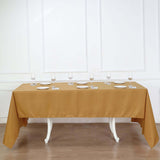 60"x126" Gold Polyester Rectangular Tablecloth