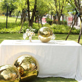 16inch Gold Stainless Steel Shiny Mirror Gazing Ball, Reflective Hollow Garden Globe Sphere