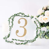 8 Inch | Gold Decorative Rhinestone Number Stickers DIY Crafts - 3