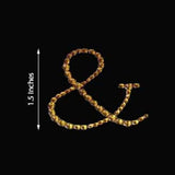 12 Pack 1.5inch Gold Rhinestone Monogram Letter Jewel Sticker Self Adhesive DIY Diamond Decor - and