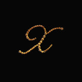 12 Pack | 1.5inch Gold Rhinestone Monogram Letter Jewel Sticker Self Adhesive DIY Diamond Decor - X