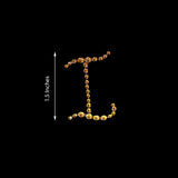 12 Pack | 1.5inch Gold Rhinestone Monogram Letter Jewel Sticker Self Adhesive DIY Diamond Decor - I