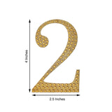 4inch Gold Decorative Rhinestone Number Stickers DIY Crafts - 2