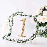 8 Inch | Gold Decorative Rhinestone Number Stickers DIY Crafts - 1