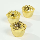 20 Pack Gold Vintage Rose Plastic Favor Boxes With Lids, Small Trinket Jewelry Keepsake