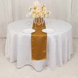 12x108inch Gold Lamour Satin Table Runner