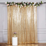 8ftx8ft Gold Sequin Event Background Drape, Photo Backdrop Curtain Panel