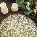 10 Pack | 13inch Metallic Gold Sequin Mesh Table Placemats