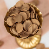 400 Pack | Matte Gold Life-Like Flower Petals, Silk Rose Petal Round Table Confetti