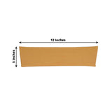 5 pack | 5"x12" Gold Spandex Stretch Chair Sash