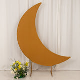 6.5ft Gold Spandex Crescent Moon Chiara Backdrop Stand Cover, Custom Stretch Fitted Wedding Arch