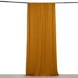 Gold 4-Way Stretch Spandex Photography Backdrop Curtain with Rod Pockets, Drapery Panel